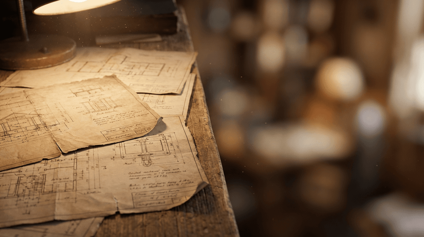 Close-up of a material list on a clipboard at a construction site