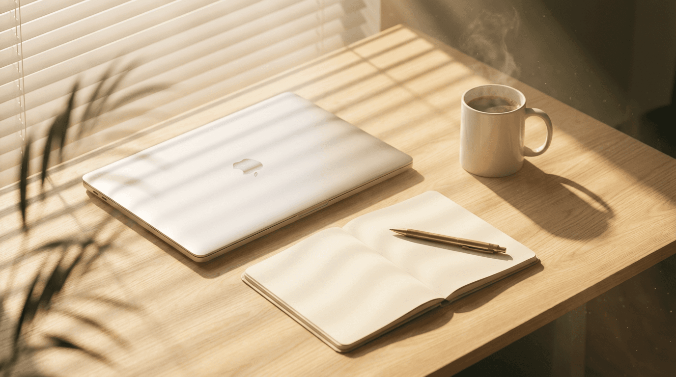 Contractor reviewing an AI-generated project plan on a tablet at a workbench